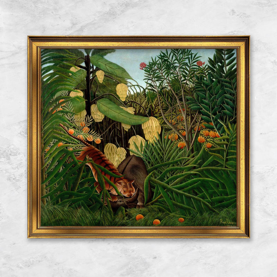 "Fight between a Tiger and a Buffalo" | Henri Julien Félix Rousseau