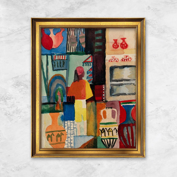 "Händler mit Krügen" | August Macke