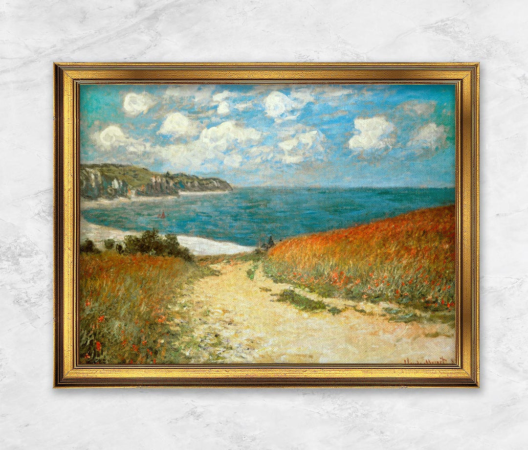 "Strandweg zwischen Weizenfeldern bei Pourville" | Claude Monet