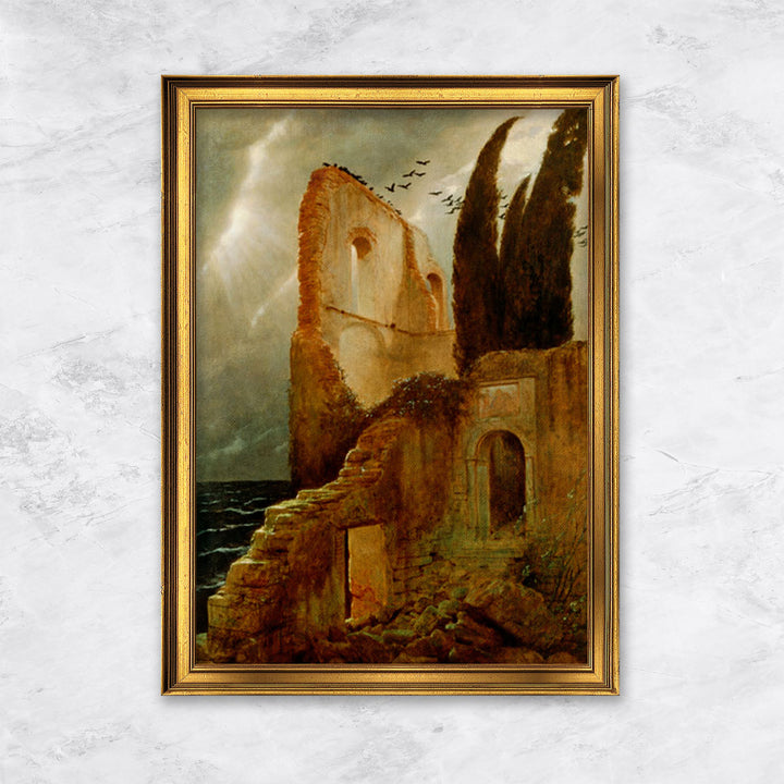 "Ruin by the Sea" | Arnold Böcklin