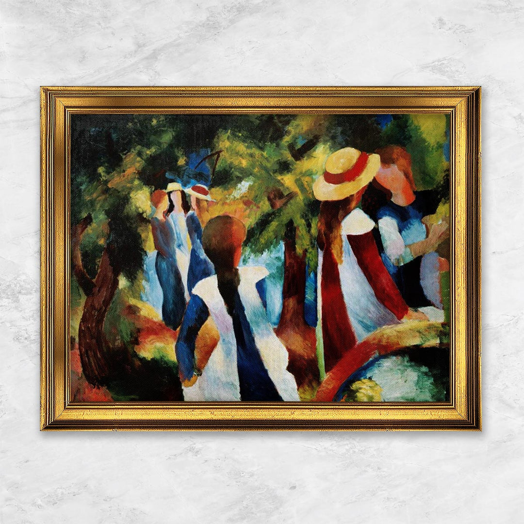 "Mädchen unter Bäumen" | August Macke