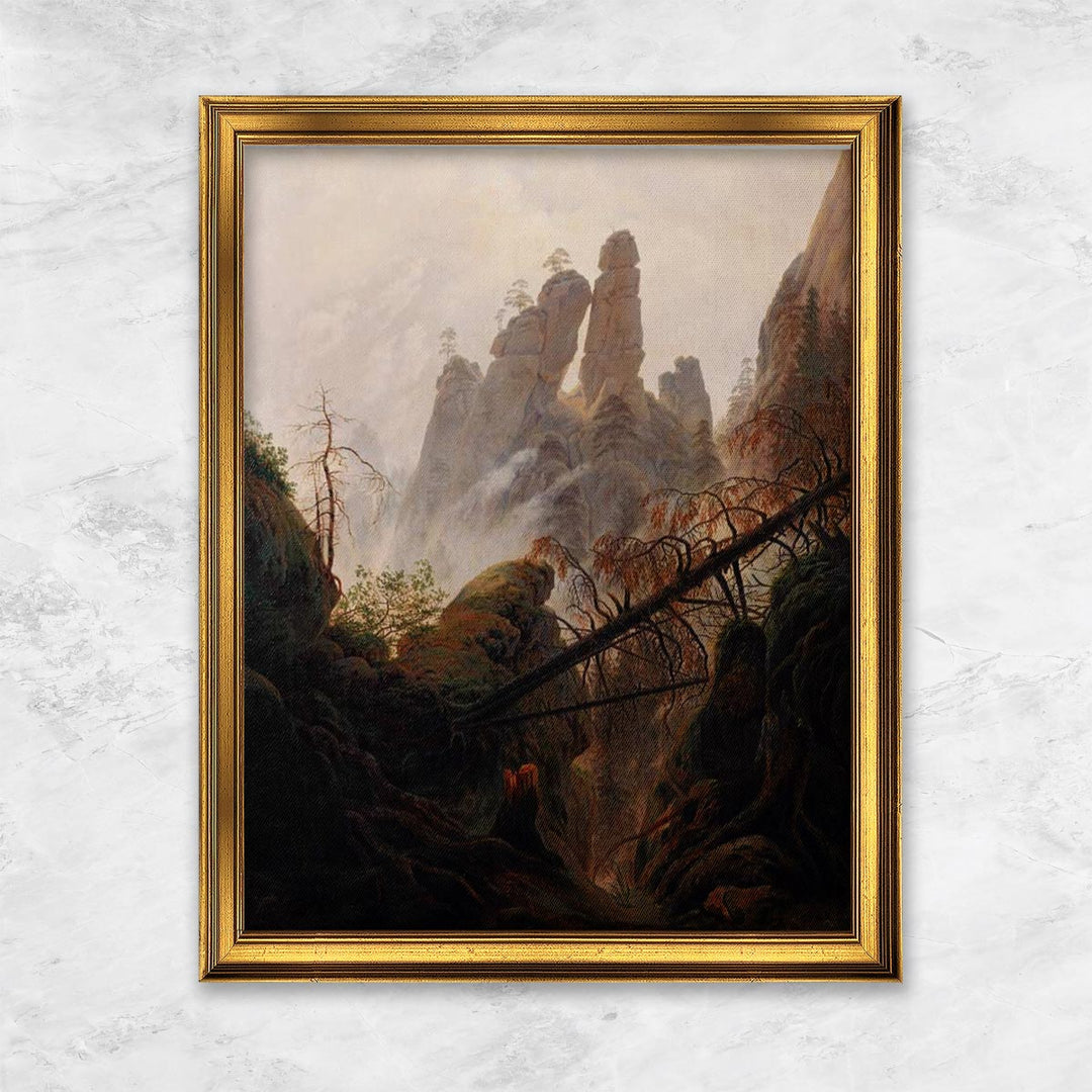 "Felsenlandschaft im Elbsandsteingebirge" | Caspar David Friedrich