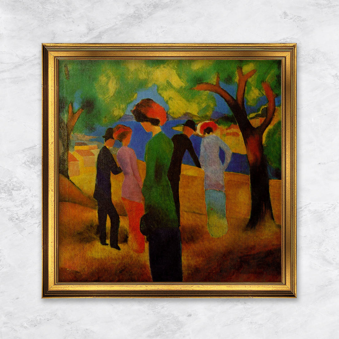 "Dame in grüner Jacke" | August Macke