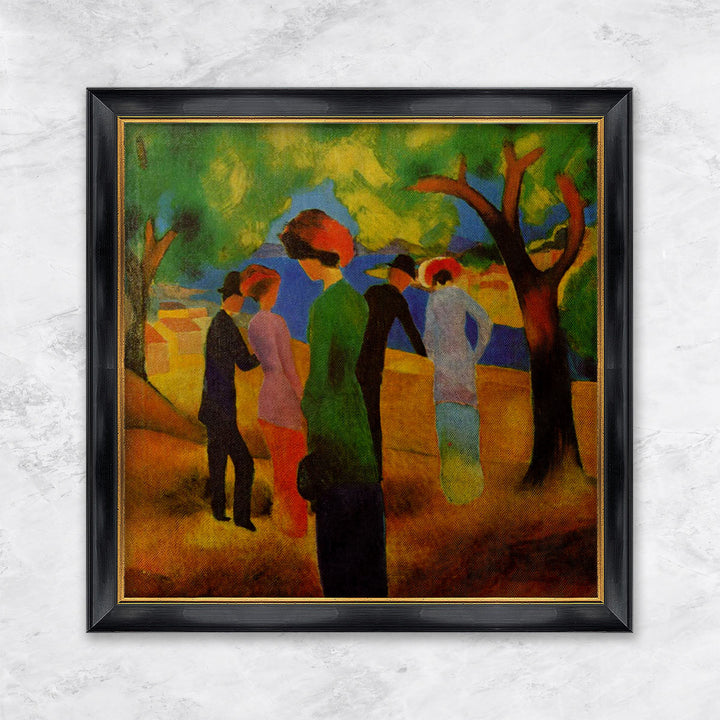 "Dame in grüner Jacke" | August Macke