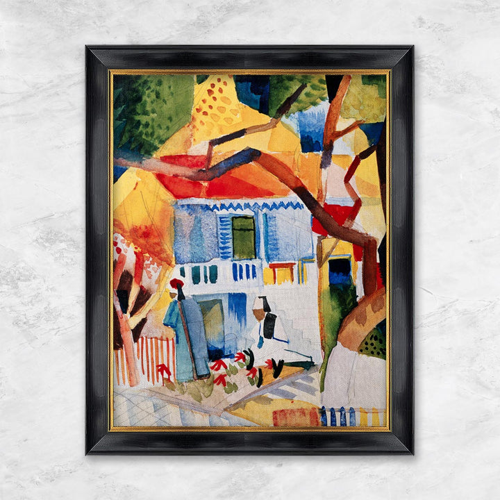 "Innenhof des Landhauses in St. Germain" | August Macke