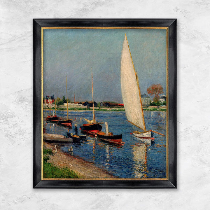 "Segelboote auf der Seine" | Gustave Caillebotte