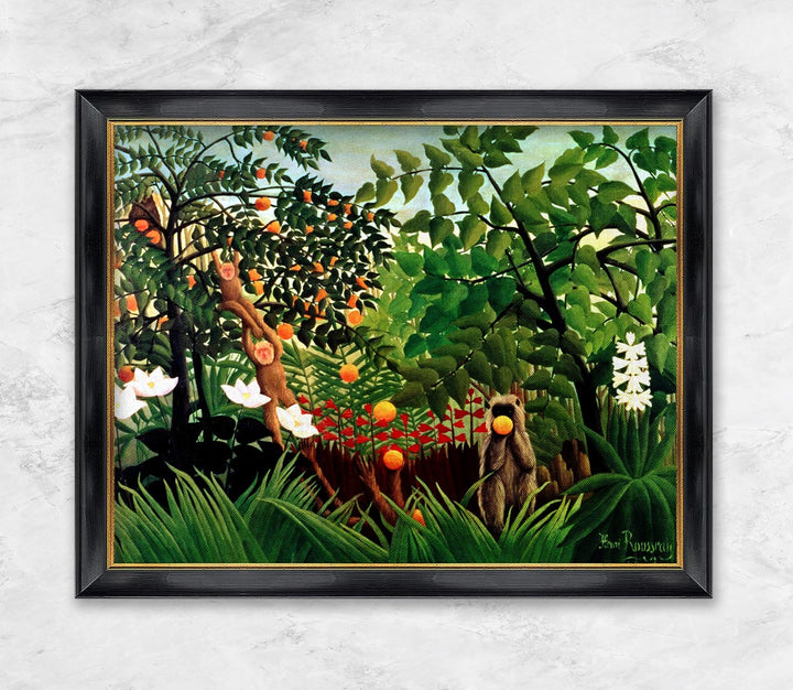 "Exotische Landschaft mit spielenden Affen" | Henri Julien Félix Rousseau