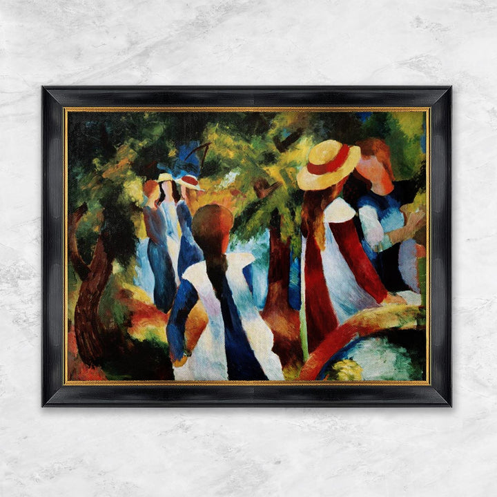 "Mädchen unter Bäumen" | August Macke