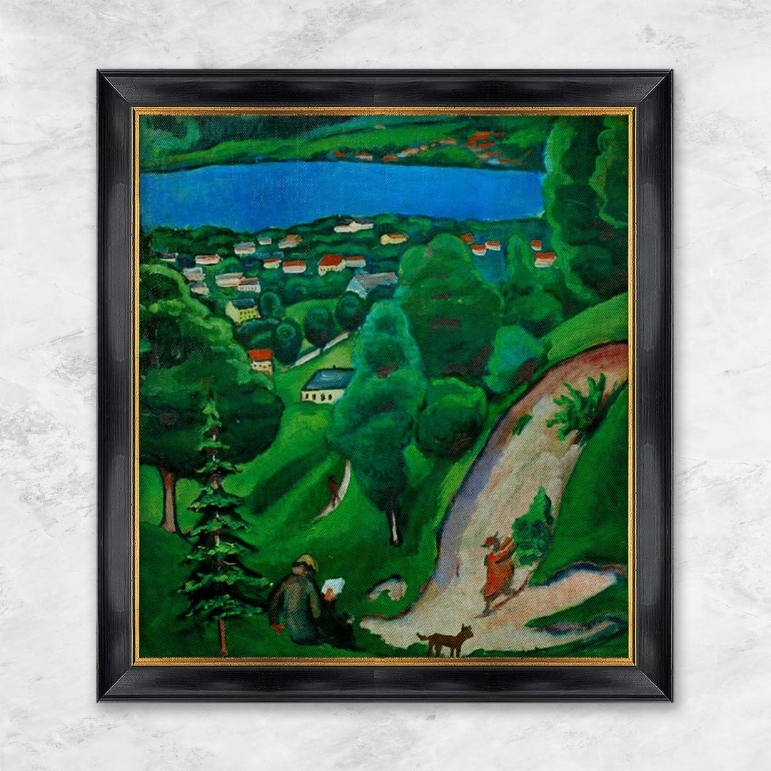 "Landschaft am Teggernsee" | August Macke
