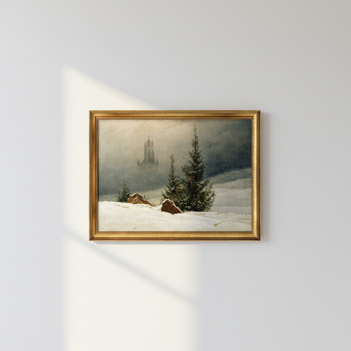 "Winterlandschaft mit Kirche" | Caspar David Friedrich