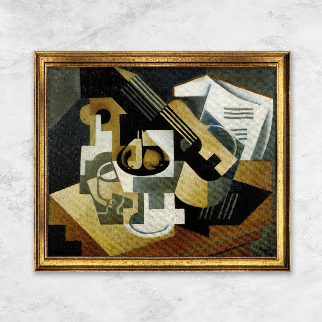 "Gitarre und Kompottschale auf einem Tisch" | Juan Gris