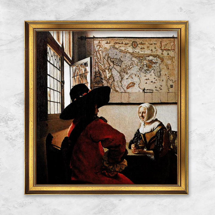 "Der Soldat und das lachende Mädchen" | Johannes Vermeer