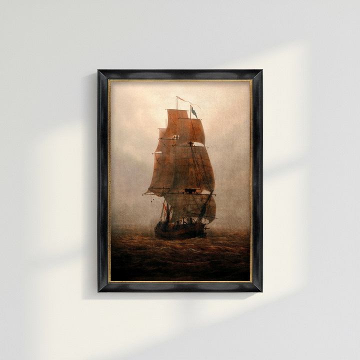 "Segelschiff im Nebel" | Caspar David Friedrich