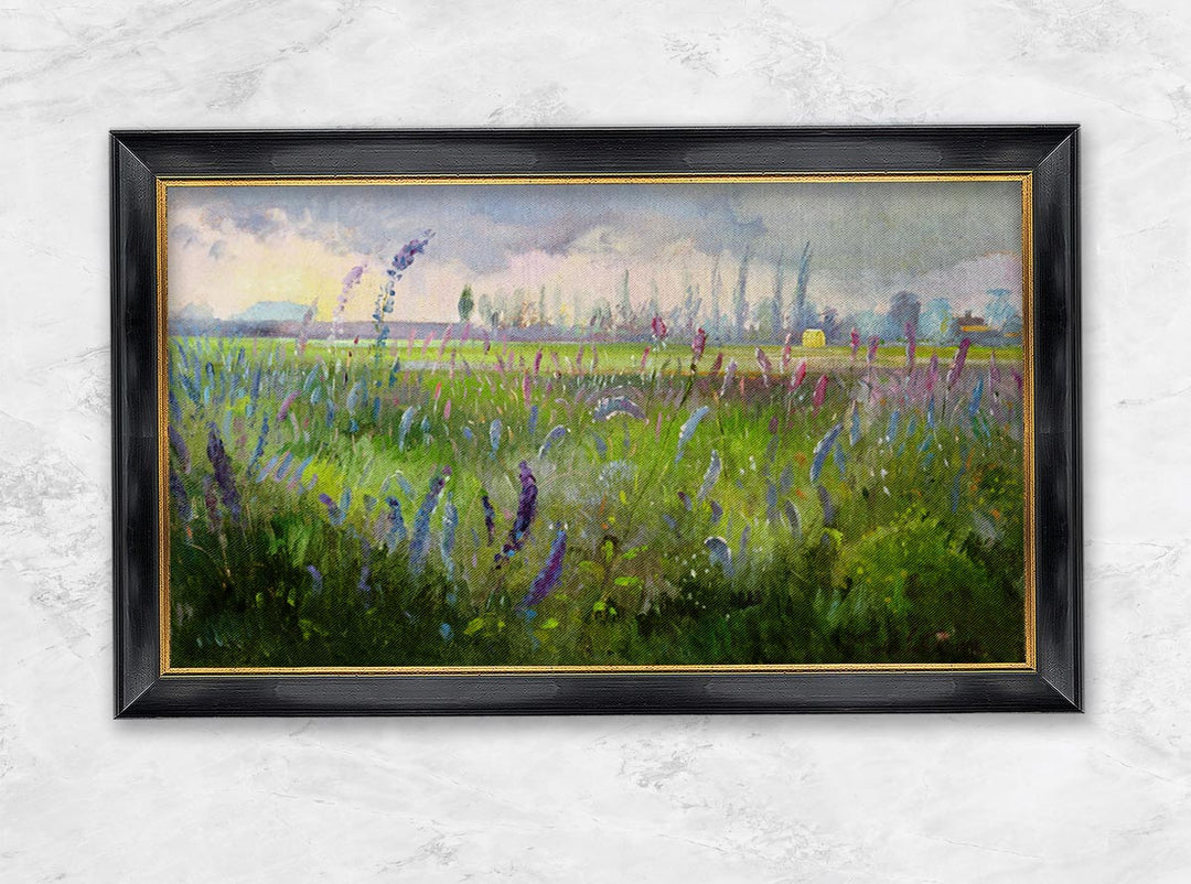 "Delphiniums, Storm passing" | Timothy Easton