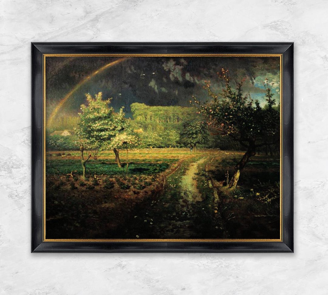 "Frühlingslandschaft mit Regenbogen (Le Printemps)" | Jean-François Millet