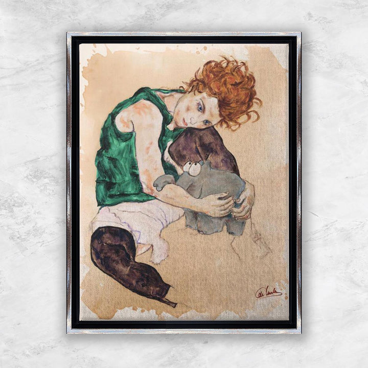 "Sitzende Frau mit Kuscheltier" | Otto Waalkes