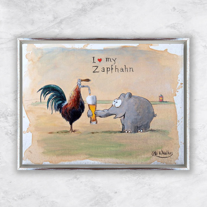 "I love my zapfhahn" | Otto Waalkes Giclée Original