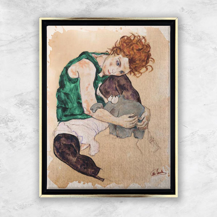 "Sitzende Frau mit Kuscheltier" | Otto Waalkes