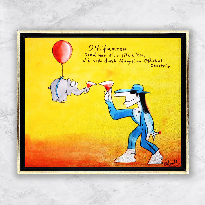 "Ottifanten sind nur eine Illusion II (rot)" | Otto Waalkes