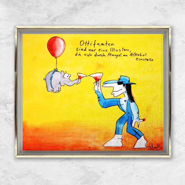 "Ottifanten sind nur eine Illusion II (rot)" | Otto Waalkes