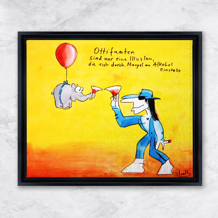 "Ottifanten sind nur eine Illusion II (rot)" | Otto Waalkes