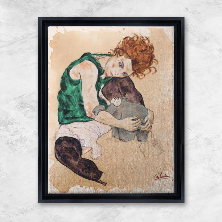 "Sitzende Frau mit Kuscheltier" | Otto Waalkes