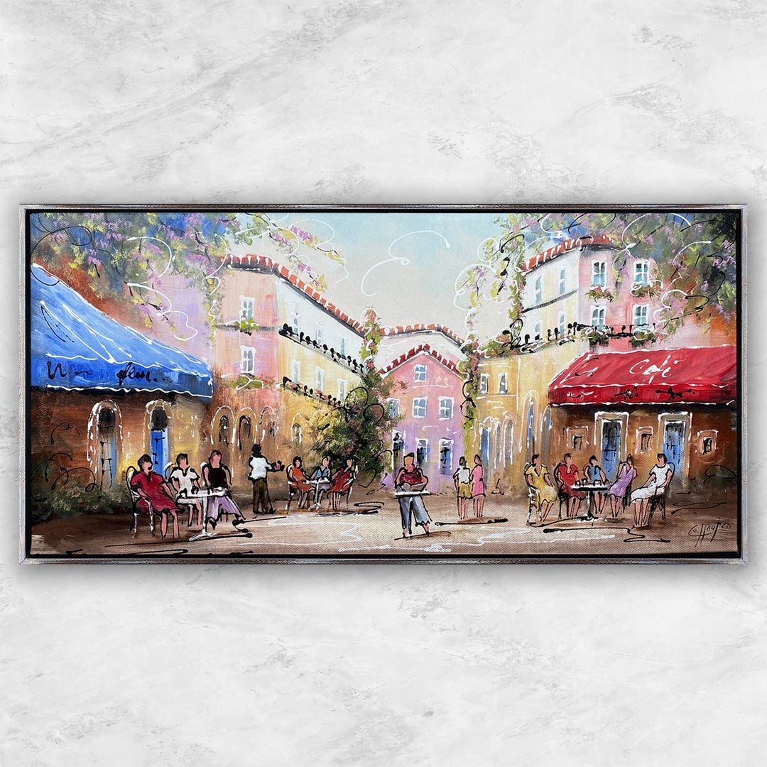 "Café mit roten und blauen Akzenten" | Van Houten