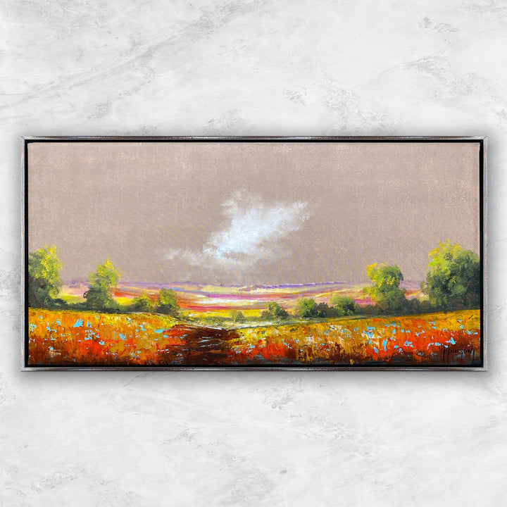 "Landschaft nach Sonnenuntergang" | D. Dumont