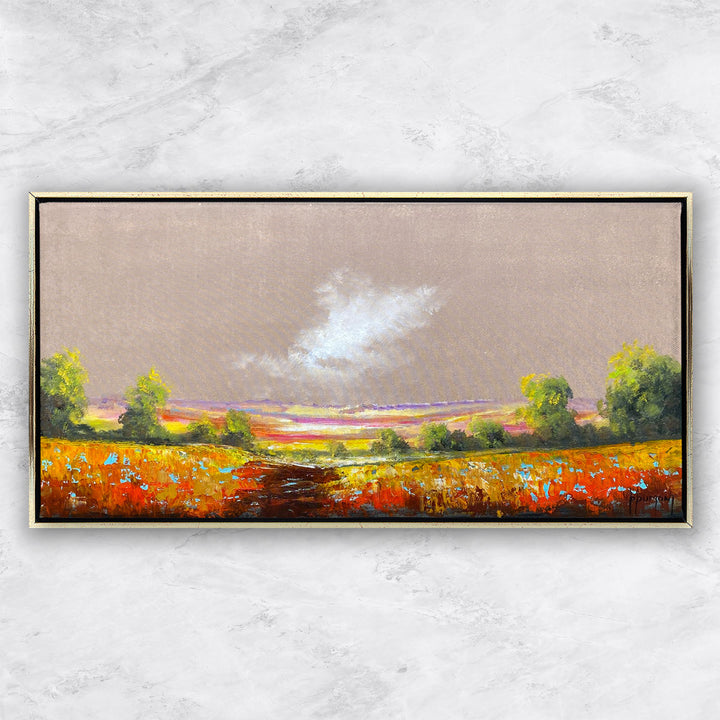 "Landschaft nach Sonnenuntergang" | D. Dumont