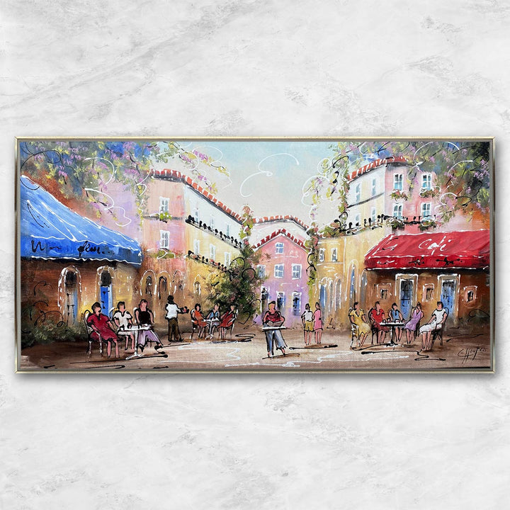 "Café mit roten und blauen Akzenten" | Van Houten