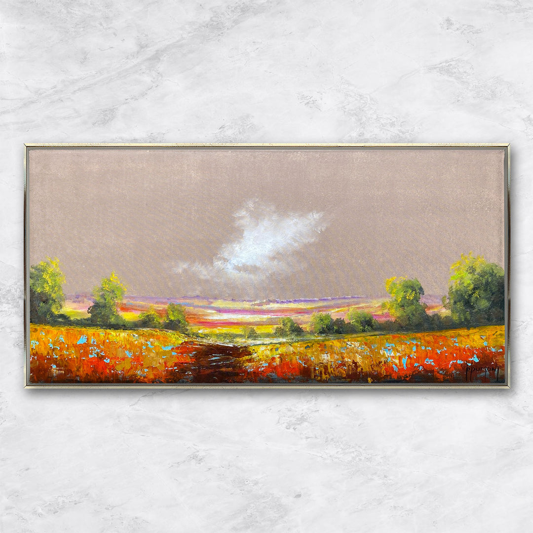 "Landschaft nach Sonnenuntergang" | D. Dumont