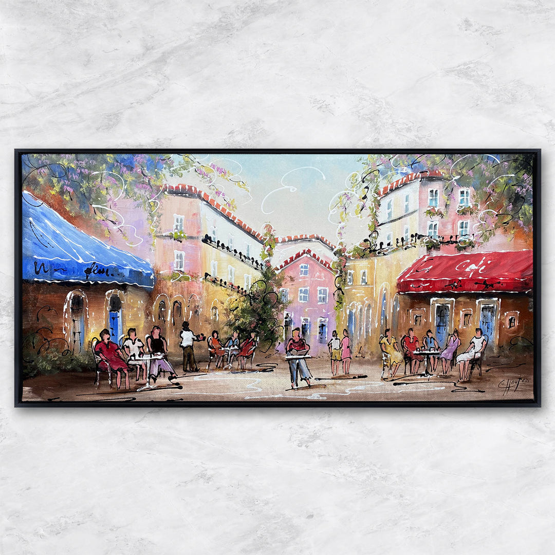 "Café mit roten und blauen Akzenten" | Van Houten