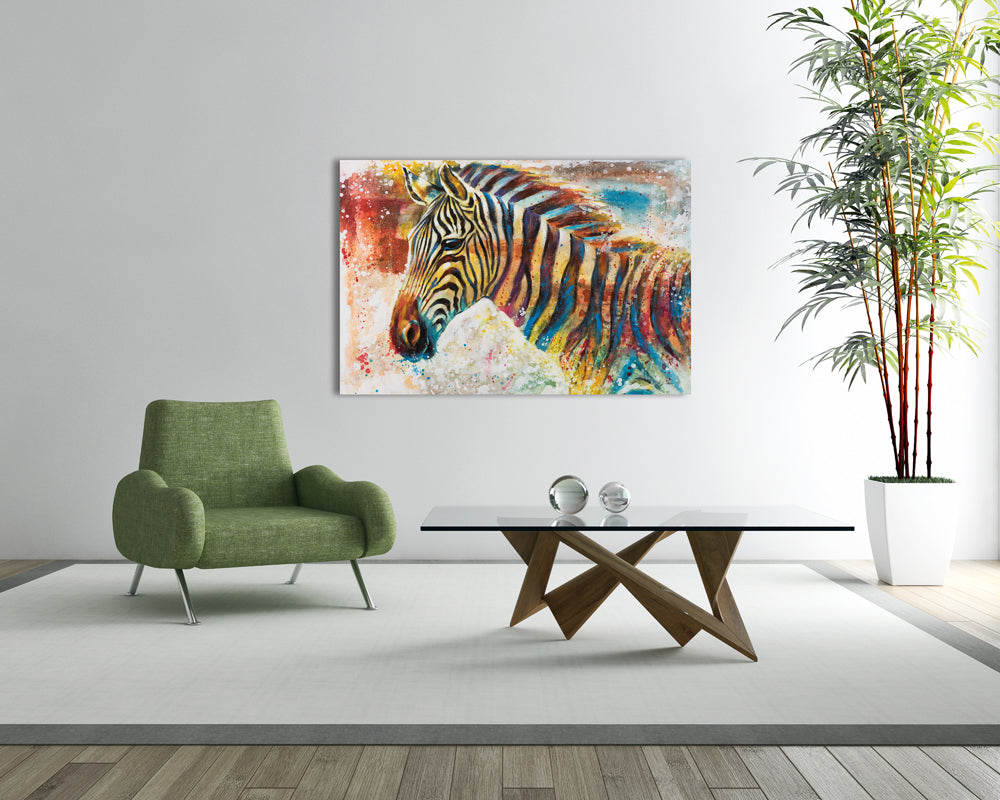 Farbenfrohes Zebra