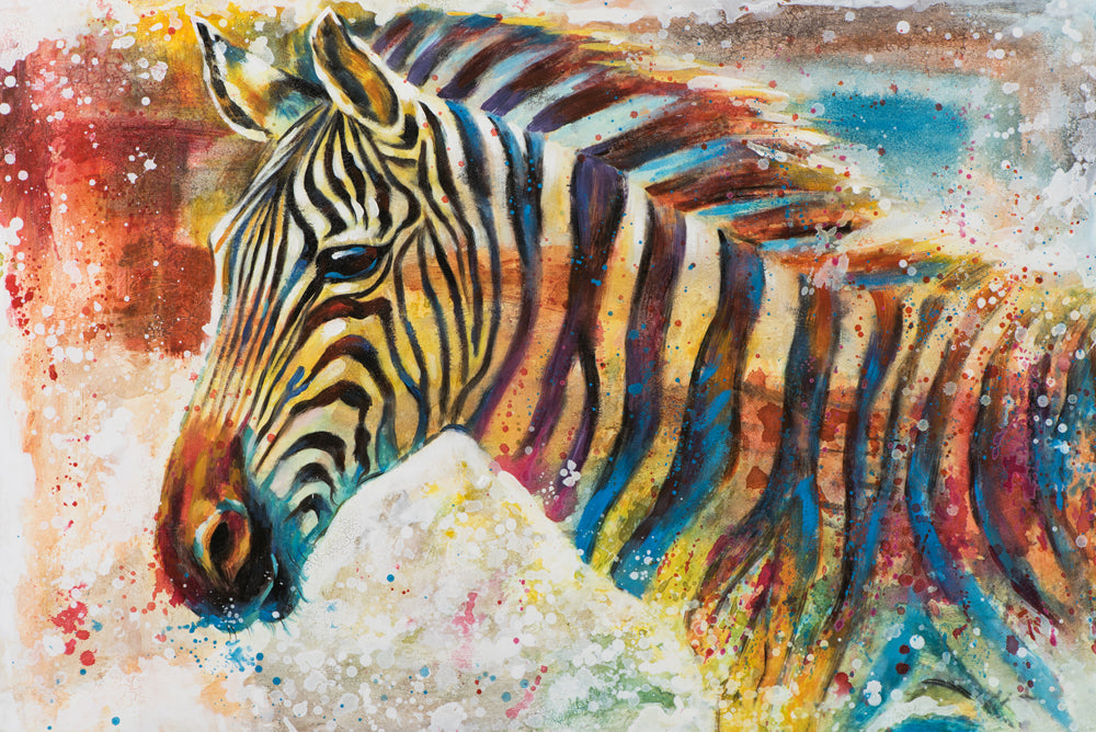 Farbenfrohes Zebra