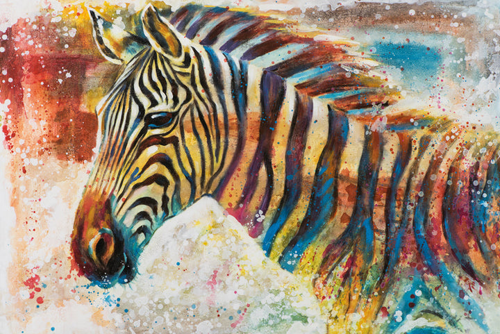 Farbenfrohes Zebra