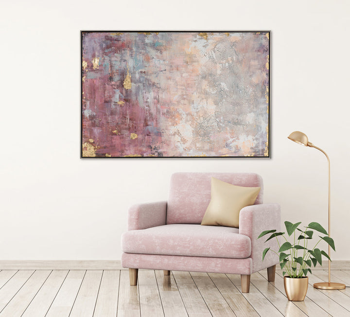 Abstrakt in Rose mit Gold