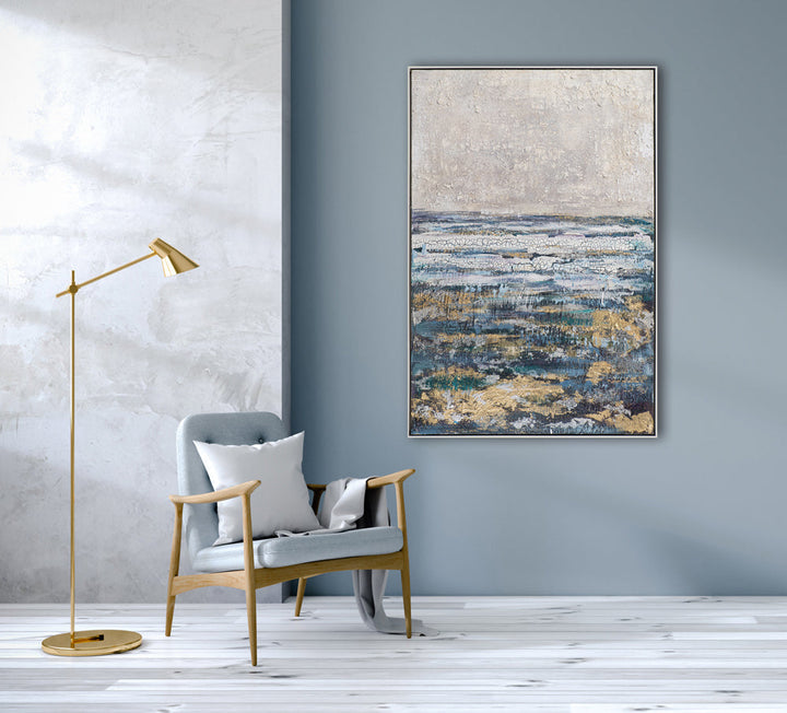 Abstrakt in Blau und Gold