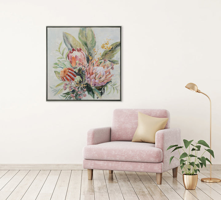 Rosafarbene Protea-Blüten