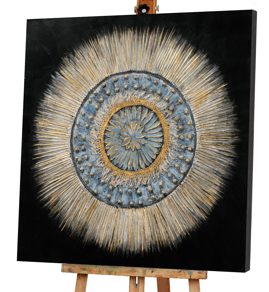 Blaugraues 3D Mandala