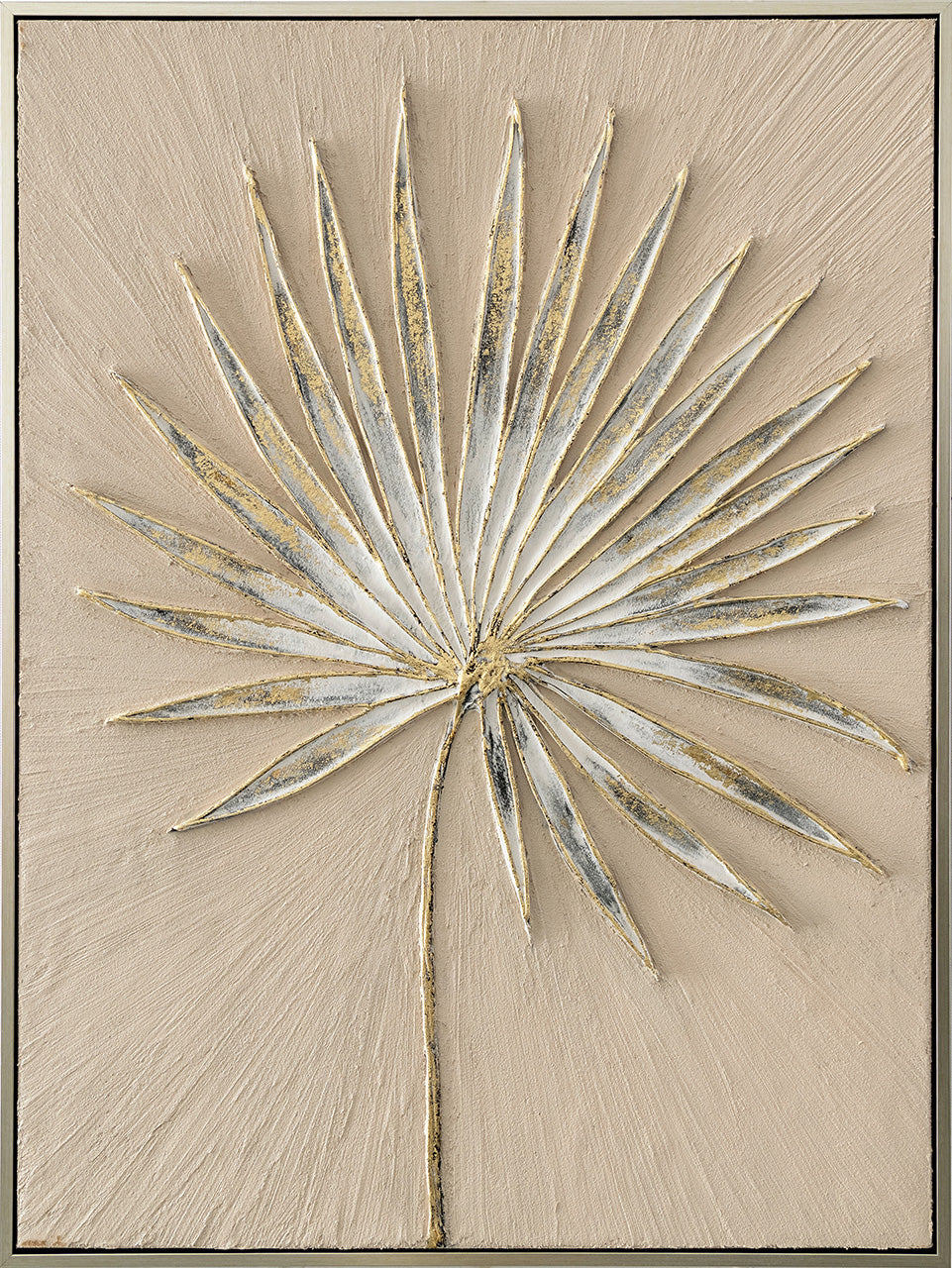 Golden Leaf – Handgemaltes Acrylgemälde