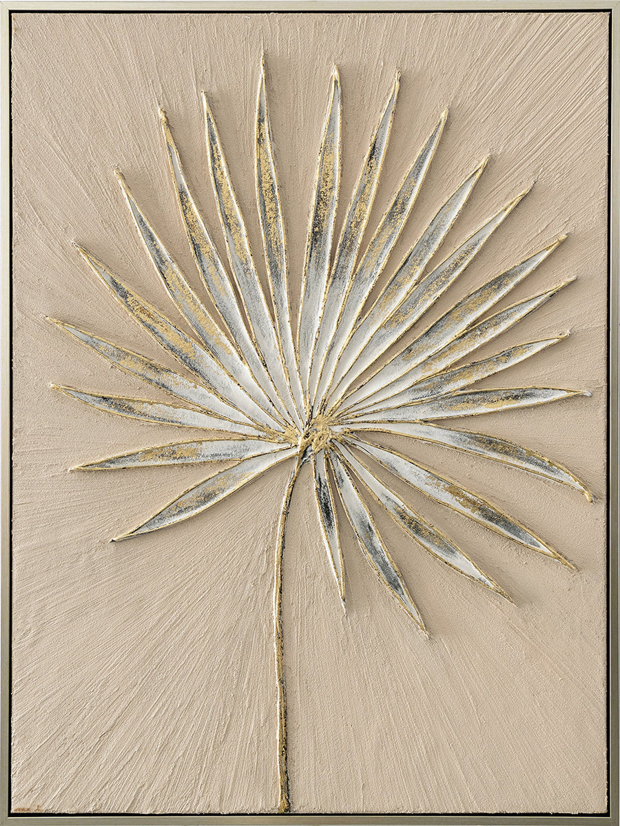 Golden Leaf – Handgemaltes Acrylgemälde