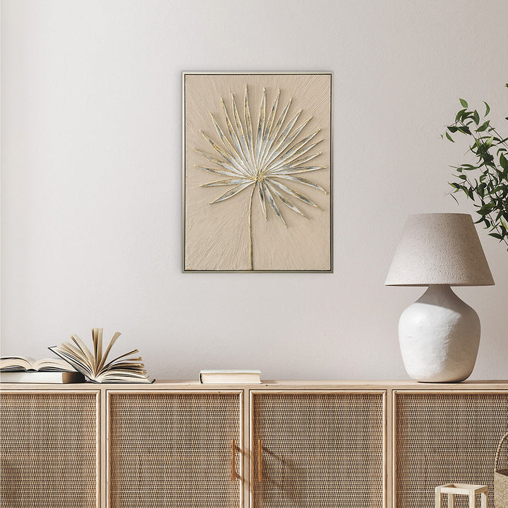 Golden Leaf – Handgemaltes Acrylgemälde