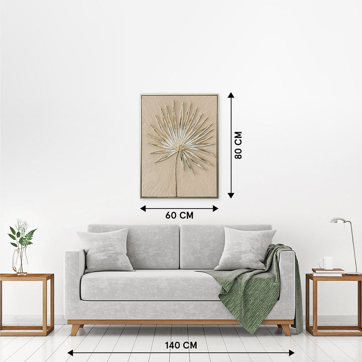 Golden Leaf – Handgemaltes Acrylgemälde