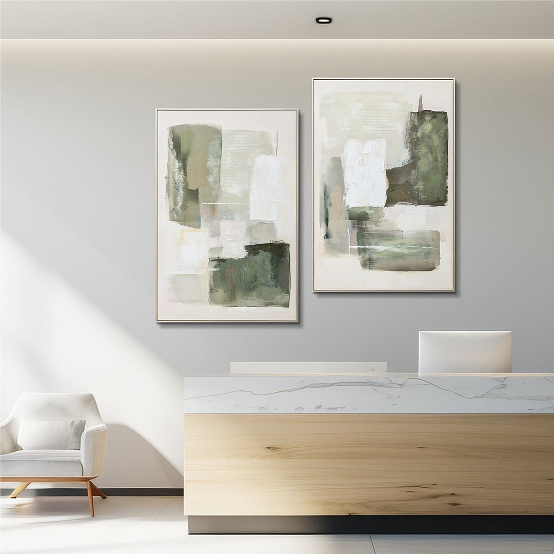 Natural Layers (80 x 120 cm) – Handveredelter Kunstdruck auf Leinwand
