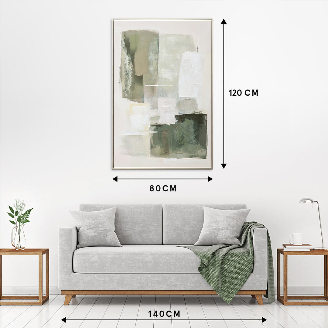 Natural Layers (80 x 120 cm) – Handveredelter Kunstdruck auf Leinwand