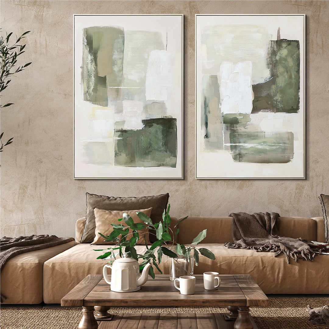 Natural Layers (80 x 120 cm) – Handveredelter Kunstdruck auf Leinwand