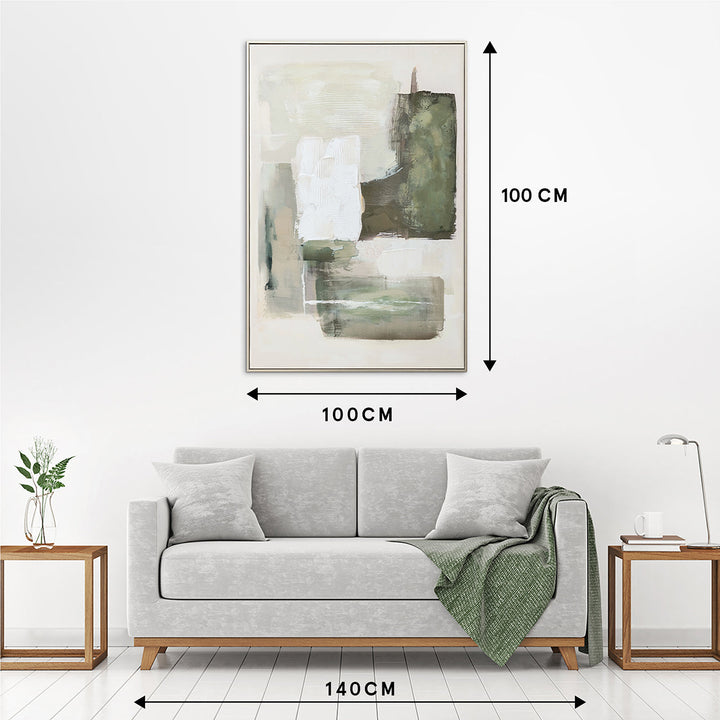 Natural Layers (80 x 120 cm) – Handveredelter Kunstdruck auf Leinwand