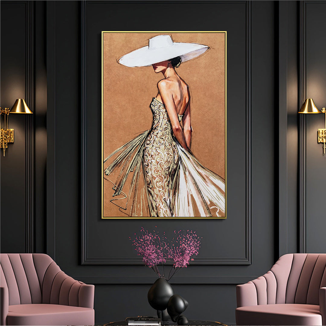 A Touch of Elegance (82,5 x 122,5 cm) – Handveredelter Kunstdruck auf Leinwand