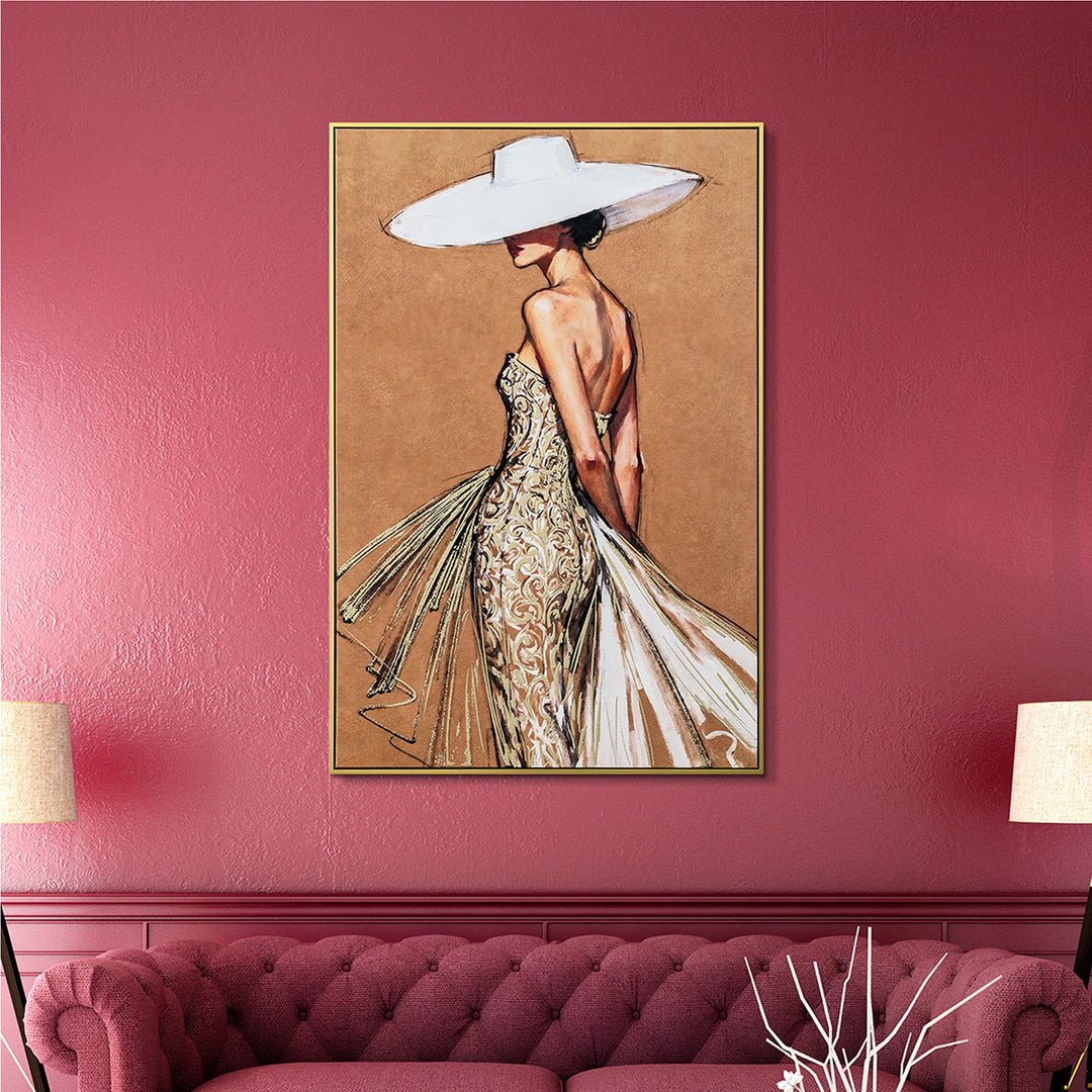 A Touch of Elegance (82,5 x 122,5 cm) – Handveredelter Kunstdruck auf Leinwand