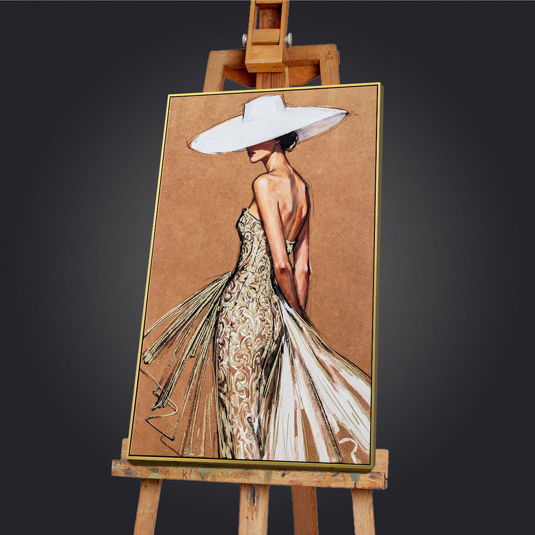 A Touch of Elegance (82,5 x 122,5 cm) – Handveredelter Kunstdruck auf Leinwand